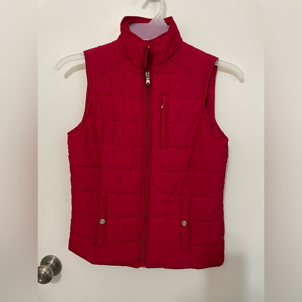 Lauren Ralph Lauren Red Full Zip Puffer Vest Jacket
W Pockets XS